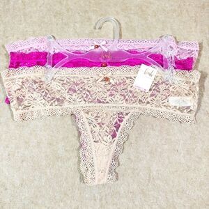 Hush Intimates Lace Thong Panty Set #C